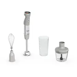 Tefal Quickchef+ Stabmixer HB673B30 mit Schneebesenaufsatz in grau von Tefal