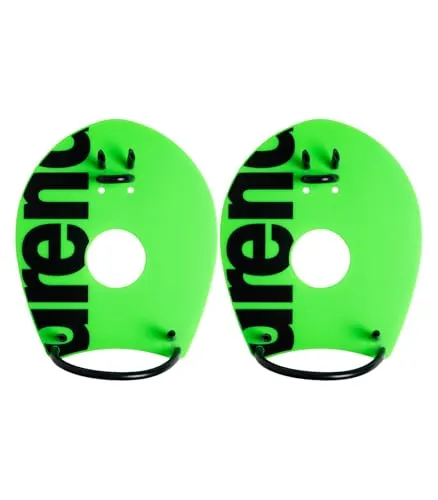 Arena Elite Handpaddel Acid_Lime-Black XS - Handpaddel für Schwimmer mit glattem Rand für Sicherheit im Pool und mehreren Gurtpositionen für individuellen Sitz. Ideal zum Training und Kraftaufbau.