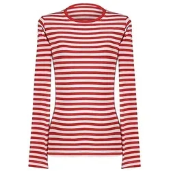 thetru Clown-Kostüm Ringelshirt rot-weiß für Damen in rot von Thetru