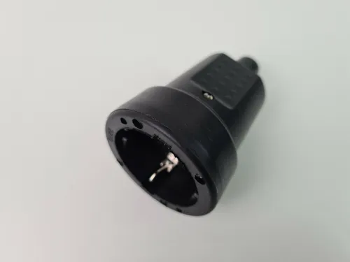 Schuko Gummi Kupplung Gummi Kupplung schwarz Schuko Kupplung Schutzkontakt