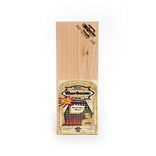 Axtschlag Wood Planks Western Red Cedar BBQ Party-Pack | 30 x 11,1 cm - Grillzubehör: 8 hochwertige Grillplanken aus sortenreinem Western Red Cedar für ein einzigartiges Rauch-Aroma und schonendes Garen von Fisch, Fleisch und Gemüse.