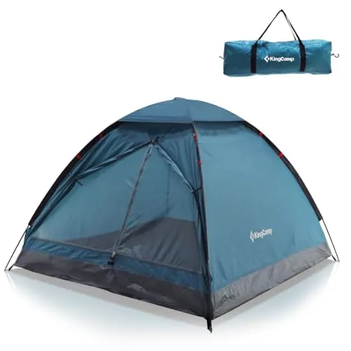 KingCamp Ultraleicht Camping Zelt MONDOME II für 2 Personen - Kuppelzelt für 2 Personen, wasserdicht und kompakt, ideal für Camping und Trekking mit einer Packgröße von nur 50x13cm und einem Gewicht von 2,6 kg.