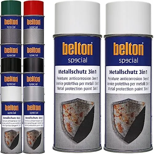 belton Metallschutzlack 3in1 2 x 400 ml in Wunschfarbe - 2 x 400 ml Metallschutzlack 3in1 in Wunschfarbe. Schützt Metalloberflächen zuverlässig vor Korrosion, bietet optimale Haftung und ist einfach anzuwenden. Ideal für verschiedene Metalluntergründe.