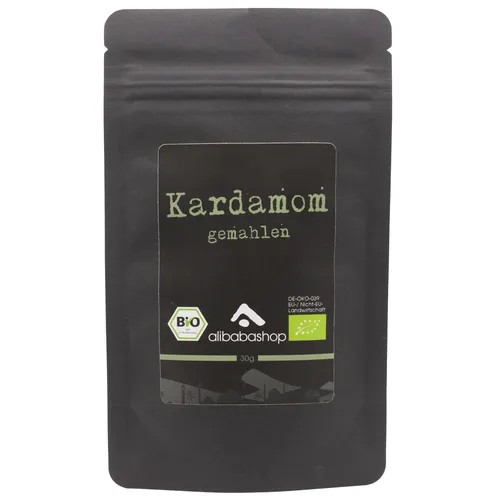 Alibabashop - Bio Kardamom gemahlen - aus kontrolliert biologischem Anbau - 30 g