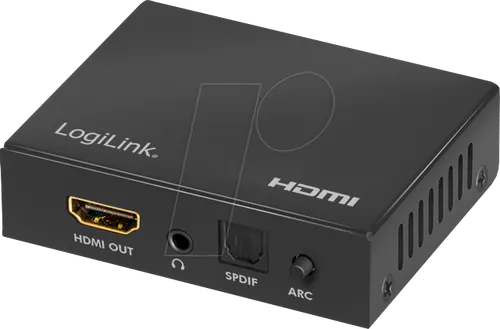 LogiLink HD0055 - HDMI-Audio-Extraktor 4K/60 Hz - AV-Receiver & Verstärker: Extrahiert Audio von HDMI mit Unterstützung für 4K/60 Hz, 5.1CH, und Plug-and-Play für einfache Nutzung.