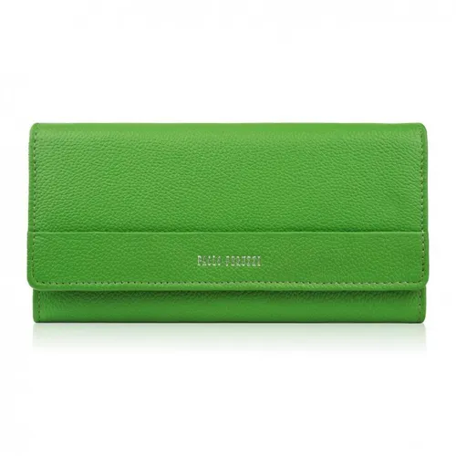 Klassische Damenlederbrieftasche groß grün Paolo Peruzzi AL-01-GR