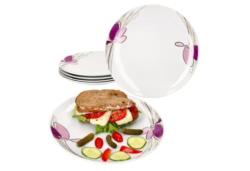 MamboCat Viola Speiseteller 6x Ø27,2cm - Hochwertiges Porzellan - Speiseteller aus hochwertigem Porzellan für 6 Personen, ideal für festliche Anlässe oder den täglichen Gebrauch.