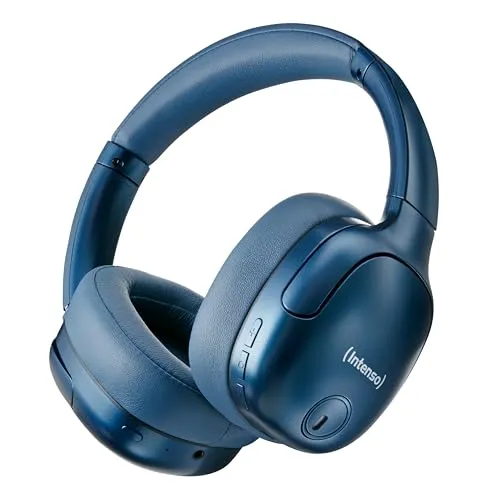 INTENSO Over-Ear O400HA (blue) Kopfhörer - Ohrumschließende Bluetooth-Kopfhörer in Blau, ideal für kabellosen Musikgenuss und hohen Tragekomfort.