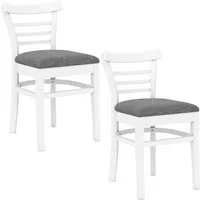 Costway Esszimmerstühle 2er Set Holz Weiß – Stilvoll und Komfortabel