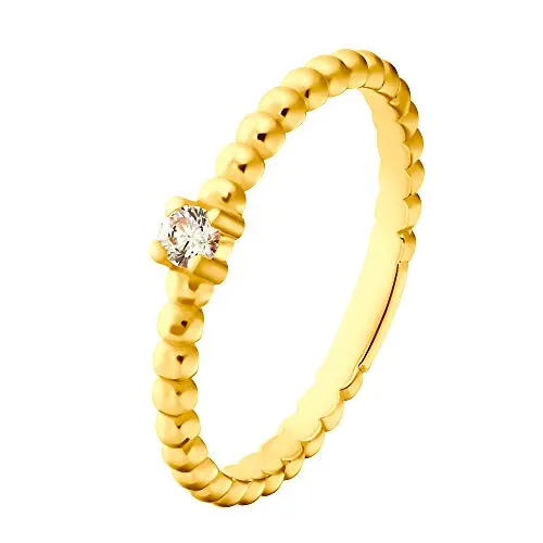 Heideman Ring Damen Elio - Eleganter Edelstahlring mit Zirkonia - Ringe für Damen: Hochwertiger, mattierter Edelstahlring mit antiallergen Eigenschaften und strahlendem Zirkonia, perfekt für besondere Anlässe und als Geschenk.