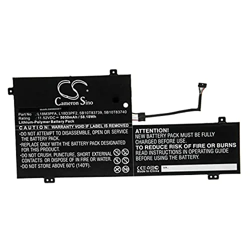 vhbw Akku kompatibel mit Lenovo Yoga C740, C740-15, C740-15IML Notebook (5050mAh, 11.52V, Li-Polymer)