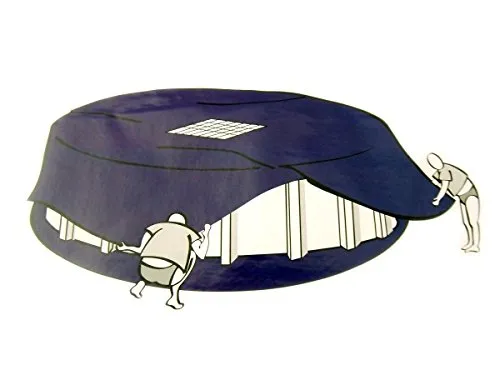 ID Piscine – Abdeckplane für die Überwinterung von übererdigen Pools, Durchmesser 3,60 m – 140 g/m2
