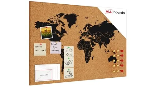 ALLboards Pinnwand mit farbigem Holzrahmen 90 x 60 cm von ALLboards