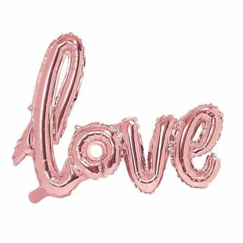 Love Folienballon metallic roségold Deko Hochzeit Valentinstag