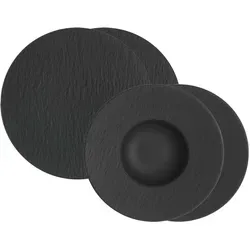 Villeroy & Boch Manufacture Rock Pasta Set schwarz 4-teilig in schwarz von Villeroy & Boch