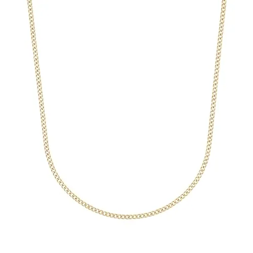 Amor Collier Edelstahl Unisex Damen Herren Halsschmuck, 50 cm, Gold, Kommt in Schmuck Geschenk Box, 2037375