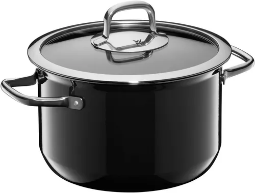 Fusiontec Compact Kochtopf 22 cm in Black - Kochgeschirr mit herausragenden Materialien, stapelbar und platzsparend. Ideal für die moderne Küche mit 30 Jahren Garantie von WMF.