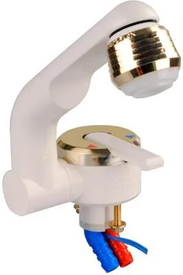 Barwig Perfect EHM Einhebelmischer, Ø27mm, Tülle, Mikroschalter, weiß/gold