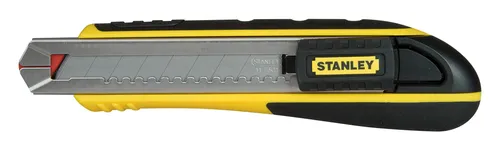 Stanley Cutter m. Magazin FatMax 18mm - Cuttermesser mit Magazin für bis zu 6 Klingen, rostfreie Klingenführung und schneller Klingenwechsel für effizientes Arbeiten.