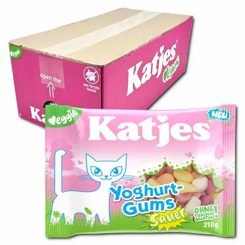  Katjes Yoghurt-Gums sauer, veganes Fruchtgummi, 20 Beutel je 210g 5,05€/1kg