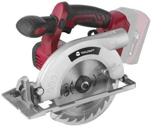 TOOLCRAFT TCS 55 Akku-Handkreissäge - Multifunktionswerkzeug mit bürstenlosem Motor für schnelles Sägen, 55 mm Schnitttiefe bei 90° und vielseitige Winkelverstellung (0-50°). Ideal für präzise Schnitte.