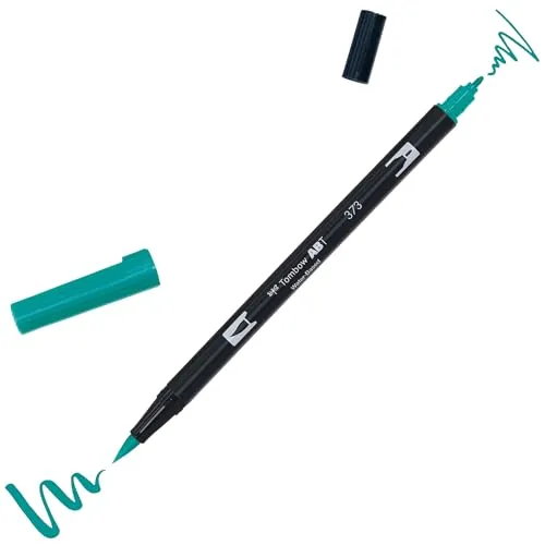 Tombow ABT-373 Fasermaler Dual Brush Pen mit zwei Spitzen, sea blue
