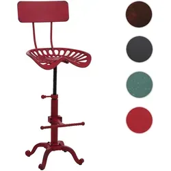 Barhocker HWC-N26 - Höhenverstellbarer, drehbarer Tresenhocker im Industrial Design - Barmöbel mit modernem Industriedesign, 360° drehbar und stufenlos höhenverstellbar – ideal für Küche, Bar oder Essbereich.