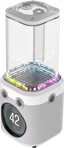 CORSAIR iCUE LINK XD6 RGB ELITE LCD-Pumpen-Behältereinheit - Wasserkühlung mit FlowDrive Max-Pumpe für optimalen Durchfluss, 480x480 IPS-LCD-Display und 22 RGB-LEDs für ein individuelles Erlebnis.