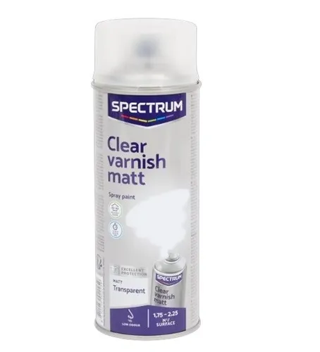 Spectrum Sprühfarbe Klarlack Matt Transparent Möbellack Mettallack
