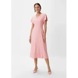 comma Midikleid Kleid Midi-Kleid aus Satin rosa 46 EU
