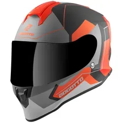 Bogotto V151 Sacro Helm XL, schwarz-orange für Männer - Motorradhelm mit thermoplastischer Schale, kratzfestem Visier und Pinlock-Vorbereitung für optimale Sicht und Sicherheit.