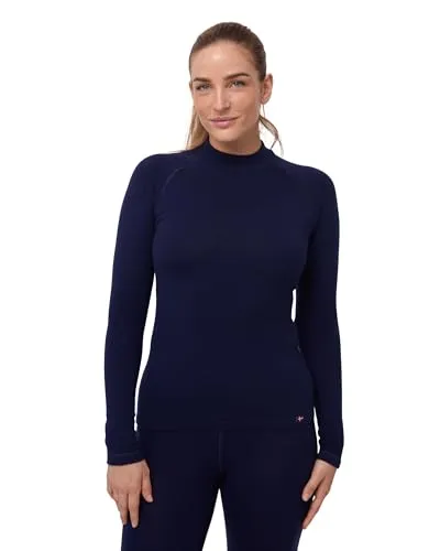 DANISH ENDURANCE Merino Thermo Langarm Shirt Damen - Winter & Skiunterwäsche für extreme Kälte, aus temperaturregulierender Merinowolle, ideal für Outdoor-Abenteuer wie Skifahren und Wandern.