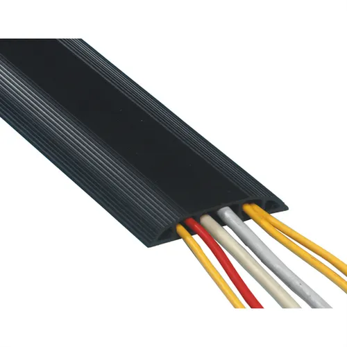 Dataflex Kabelbrücke Addit 31.153 - 3-Kanal Kabelbrücke für Inneneinsatz, sorgt für optimale Trennung von Daten- und Stromkabeln, rutschfeste Oberfläche, inklusive doppelseitigem Klebeband, ideal für Büros.