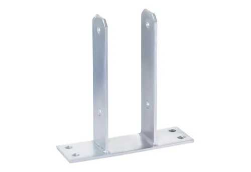 ROG-Gardenline U-Pfostenträger Pfosten-Anker Stahl, verzinkt für Carports, Zäune, etc., für 7x7 cm Pfosten, zum Aufdübeln, (7-St)