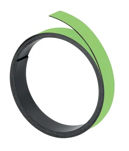 FRANKEN Magnetband 100 cm x 10 mm - Beschriftbar und zuschneidbar, ideal für individuelle Anwendungen auf Plantafeln, hellgrün