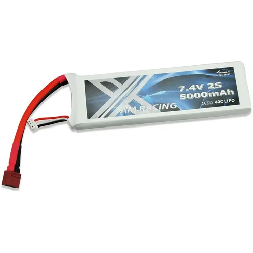 Amewi LiPo Akku 2S 7,4V 5000mAh 40C Softcase DEANS - Akkus für RC-Fahrzeuge, hohe Leistung mit 40C Entladeström, ideal für lange Laufzeiten und starke Akkuleistung.