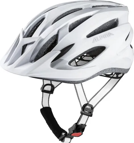 ALPINA MTB 17 Rennrad-Helm, White/Silver, 54-58 - Fahrradhelme mit Inmould-Technologie für optimale Sicherheit und Komfort, ausgestattet mit Shield Protect und Y-Clip für eine perfekte Passform.