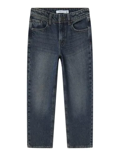NAME IT Boy Jeans Straight Fit - Jungen-Jeanshosen aus 80% Baumwolle und 20% recycelter Baumwolle, nachhaltig und bequem für den Alltag.