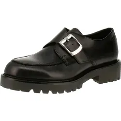 Vagabond 6041-101-20 Kenova - Damen Freizeitschuhe - Schwarz, Größe 41 EU - Stylische Kenova-Loafer von Vagabond aus hochwertigem Leder. Die markante Silberschnalle und die robuste Profilsohle verleihen einen urbanen Look. Bequem und ideal für den Alltag, dank weichem Textilfutter und stabilen Blockabsatz.