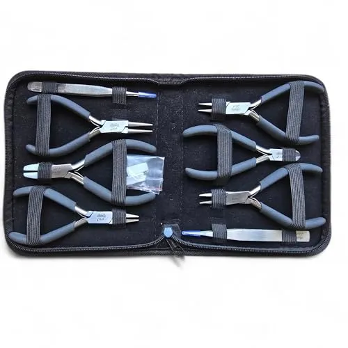 Stück Schmuckherstellung Zangen Set Reißverschluss Fall Werkzeuge für Schmuckherstellung Perlenwerkzeuge Nylon Backenzange Flachzange Geschenkideen PTL ® 8