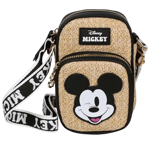 DISNEY Mickey Mouse Beige Mini Tasche, Gürteltasche 17x11x5 cm (Mickey Mouse)