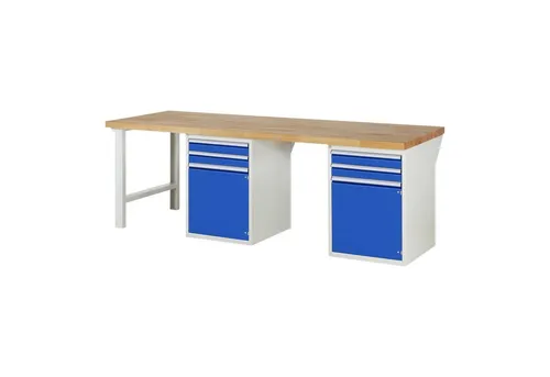 Rau Werkbank 7503A8 - Robuste Arbeitsstation mit Schubladen - Die Rau Werkbank 7503A8 bietet mit massiver Buche-Arbeitsplatte und stabiler Konstruktion optimale Funktionalität für Heimwerker und Profis. Inklusive 4 Schubladen und 2 Flügeltüren für beste Organisation.