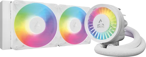ARCTIC Liquid Freezer III PRO 280 ARGB White: Effiziente AiO-Wasserkühlung - CPU Wasserkühler mit 280mm Radiator und 2x 140mm P14 Pro A-RGB Lüftern, ideal für leise und effektive Kühlung von Intel und AMD Prozessoren.