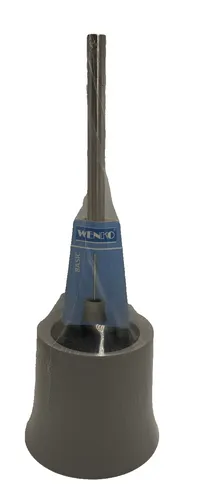 WENKO WC-Garnitur Basic, Toilettenbürstenhalter, Kunststoff, Grau, Neu 2. Wahl *