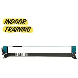 Gibbon Slacklines Slackrack Fitness Edition, grau/blau - Slackrack für Fitness und Training, flexibel in 2 oder 3 Meter Länge, inkl. Handgriffen, Stretchband und Übungsposter für effektives Slacklining.