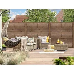 WOODTEX Braun 180x180 cm Rhombus Sichtschutzzaun - Kiefer Holz DIY Bausatz - Gestalten Sie Ihren Garten individuell mit dem WOODTEX Rhombus Sichtschutzzaun aus imprägniertem Kiefernholz. Der Bausatz bietet eine einfache Montage und sorgt für stilvollen Wind- und Sichtschutz in einem warmen Braunton.