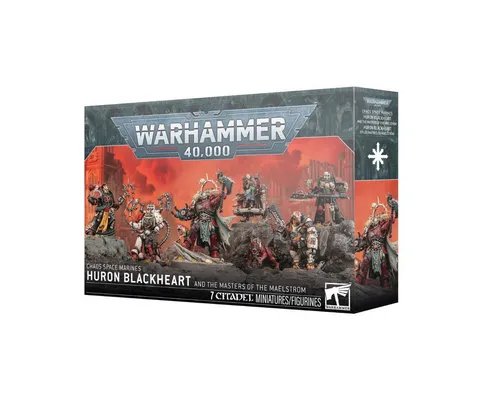 Warhammer 40.000 Huron Schwarzherz und die Herren des Mahlstroms - Grau - Bausatz für Huron Schwarzherz und seine treuen Gefolgsleute, ideal für beeindruckende Sammlungen und spannende Partien von Warhammer 40.000. Enthält 81 Teile für kreatives Basteln und Bemalen.