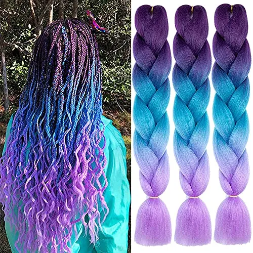 Ombre Braiding Hair, 3pack Kanekalon Haar Braids Extension, Jumbo Braid Haarverlängerung 24