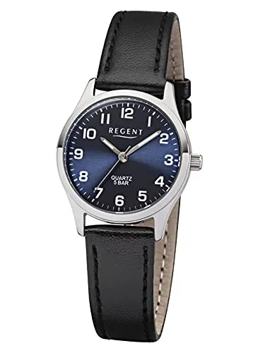 Regent Quarzuhr F-1307 - Elegante Herrenuhr mit schwarzem Armband, ideal für jeden Anlass und zeitlos im Design.