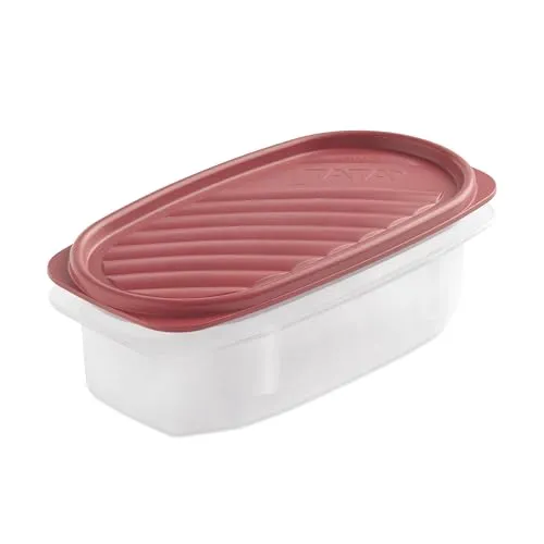 TATAY Frischhaltedose Top Flex Ohne BPA Vorratsdosen mit Deckel Luftdicht | Frischhaltedose Lebensmittel | Volumen 0,5 L | 18,4x9,7x6,1 cm | Auslaufsicherer Verschluss | Robuster Kunststoff, Rot